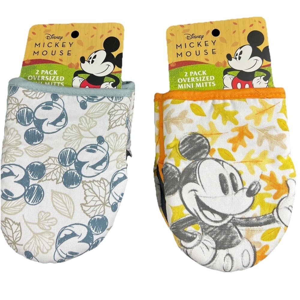 Disney Mickey Mouse 2 Pack Oversized Mini Mitts Kitchen Cooking Fall
